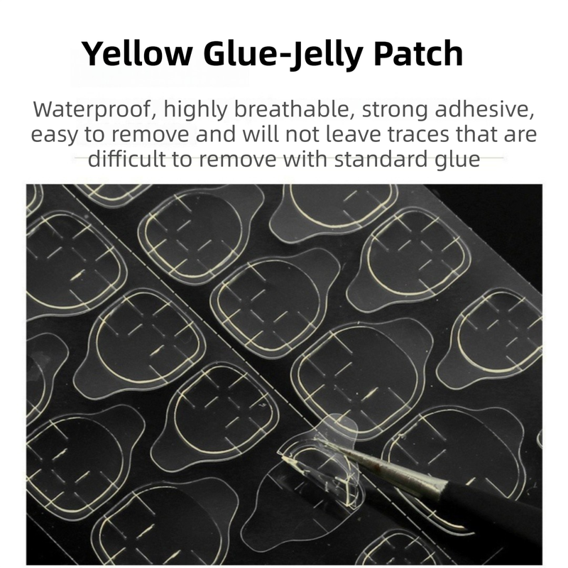 10-Set Press-On Nail Prep Tool Kits - 10 x Disposable Manicure Sticks &amp; 10 x Mini Files, 10 Ultra-Thin Adhesive Sheets