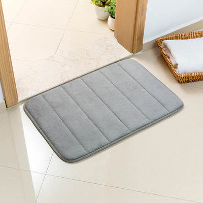 Grey Ultra-Absorbent Non-Slip Thickened Bath Mat(1.8x40x60CM) - Luxurious Durable Soft Floor Rug with Rubber Backing, Hand &amp; Machine Washable Doormat for Bathroom &amp; Entry