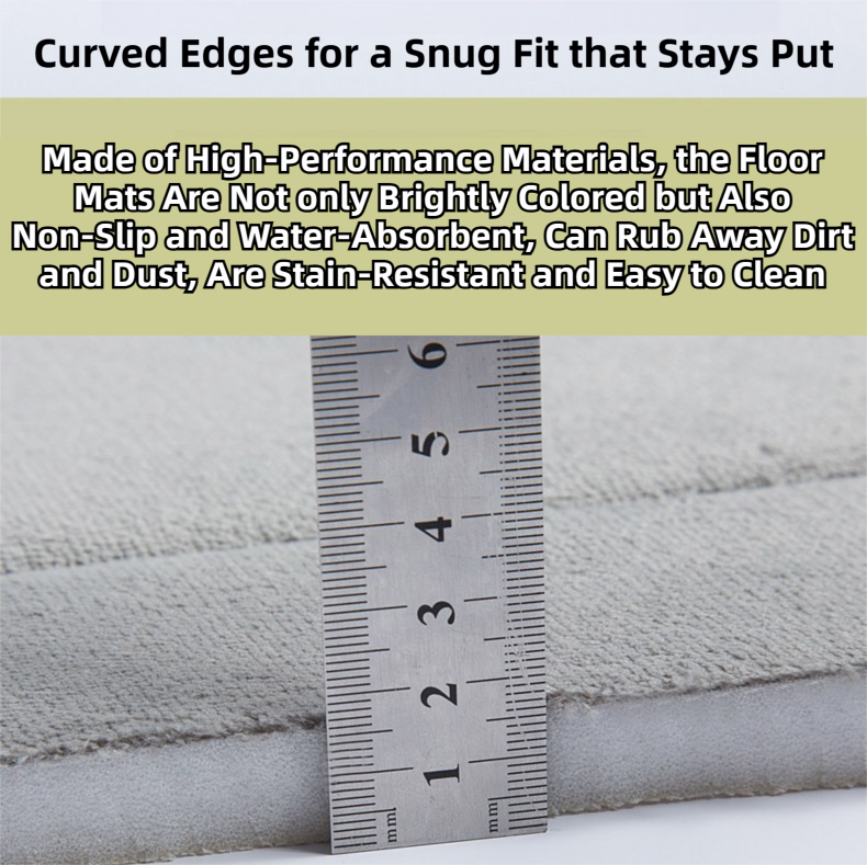 Khaki Ultra-Absorbent Non-Slip Thickened Bath Mat(1.8x40x120CM) - Luxurious Durable Soft Floor Rug with Rubber Backing, Hand & Machine Washable Doormat for Bathroom & Entry