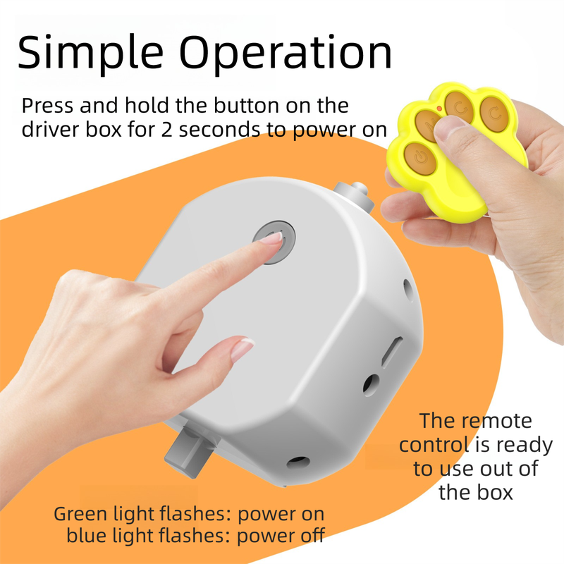 Orange Durable TPU Smart Interactive Electric Pet Toy Ball With Remote - Automatic Normal & Crazy Mode Bouncing Dog & Cat Chew Toy, Remote Activated