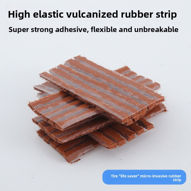 A 33-piece set Blue Heavy-Duty Tubeless Tyre Repair Kit - Emergency Puncture Plug Set for Cars, Motorcycles & ATVs