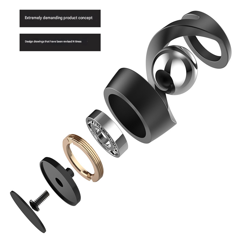 Golden gyroscope and silver beads Kinetic Levitating Desk Toy - Silent Spinning Floating Gyroscope for Stress Relief & Office Decor