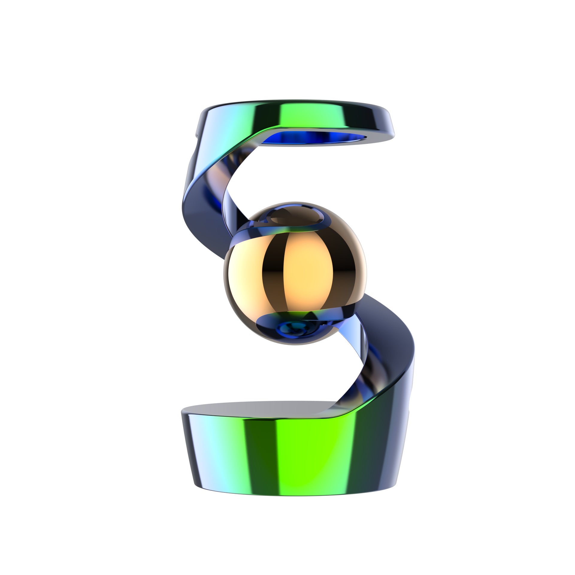 Colorful gyroscope silver beads Kinetic Levitating Desk Toy - Silent Spinning Floating Gyroscope for Stress Relief & Office Decor