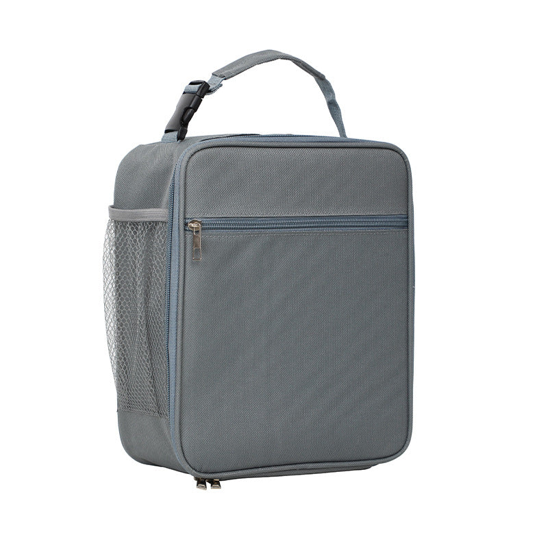 Dark grey Insulated Lunch Bag with Shoulder Strap - Portable & Large Capacity Thermal Bento Tote