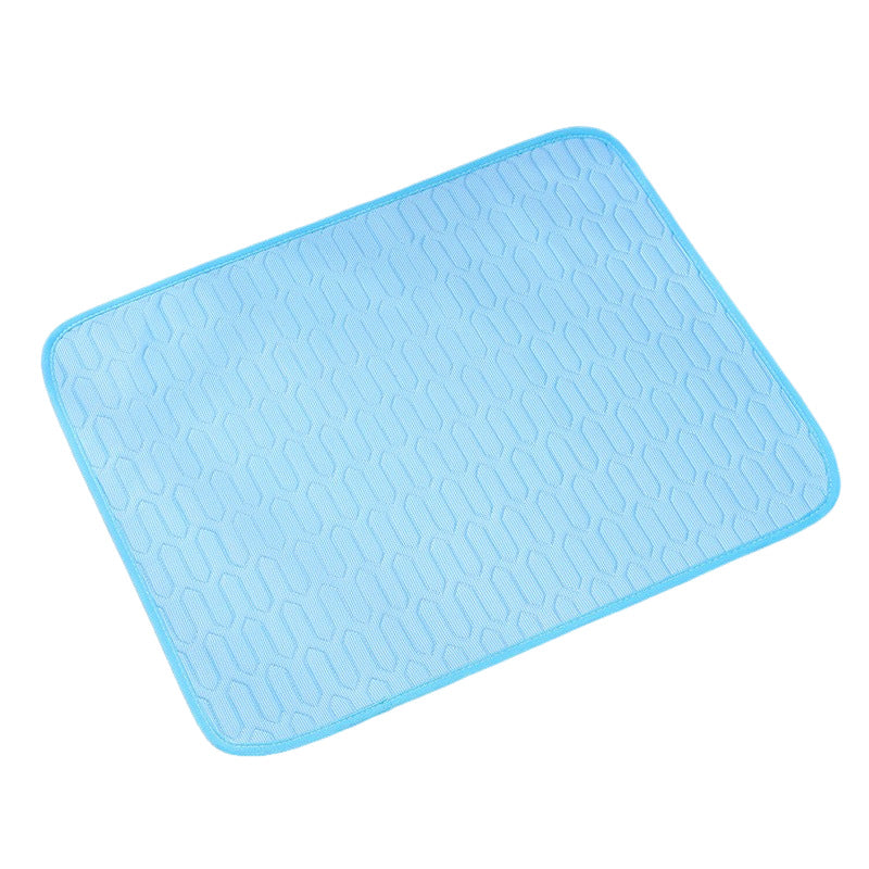 Blue Pet Summer Ice Silk Cooling Mat - Breathable Latex Sleep Pad for Dogs &amp; Cats (150*100cm)
