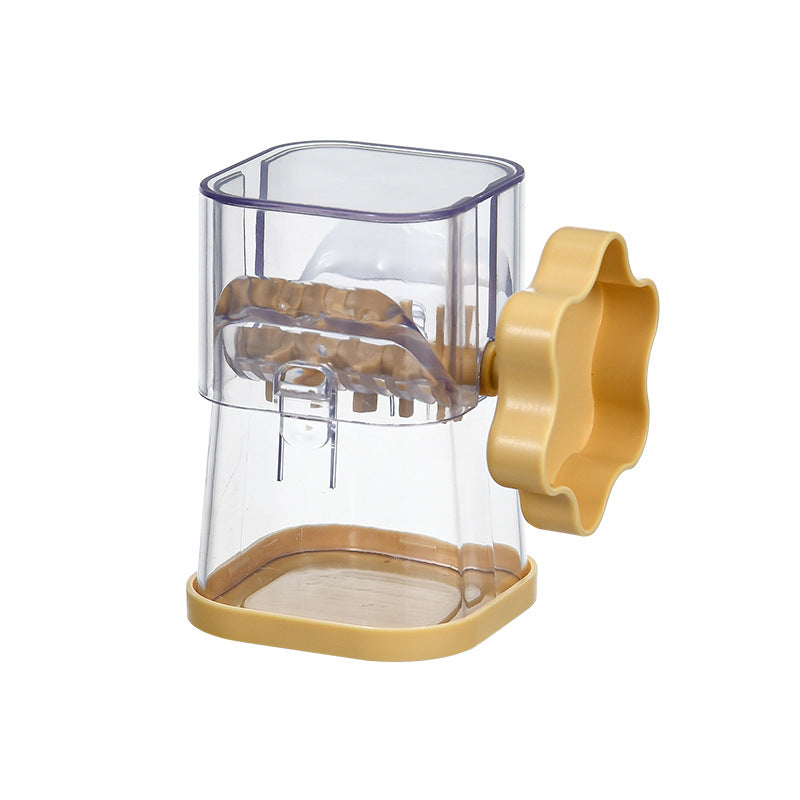 Yellow Manual Nut &amp; Chocolate Grinder - Effortless Peanut Walnut Chopper - Easy Clean Kitchen Tool
