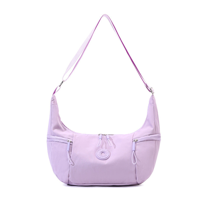Purple Stylish &amp; Lightweight Nylon Crossbody Bag for Women - Large Capacity Shoulder Hobo Bag with Water-Resistant Finish, Perfect for Travel &amp; Daily Use