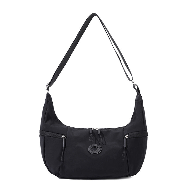 Black Stylish &amp; Lightweight Nylon Crossbody Bag for Women - Large Capacity Shoulder Hobo Bag with Water-Resistant Finish, Perfect for Travel &amp; Daily Use