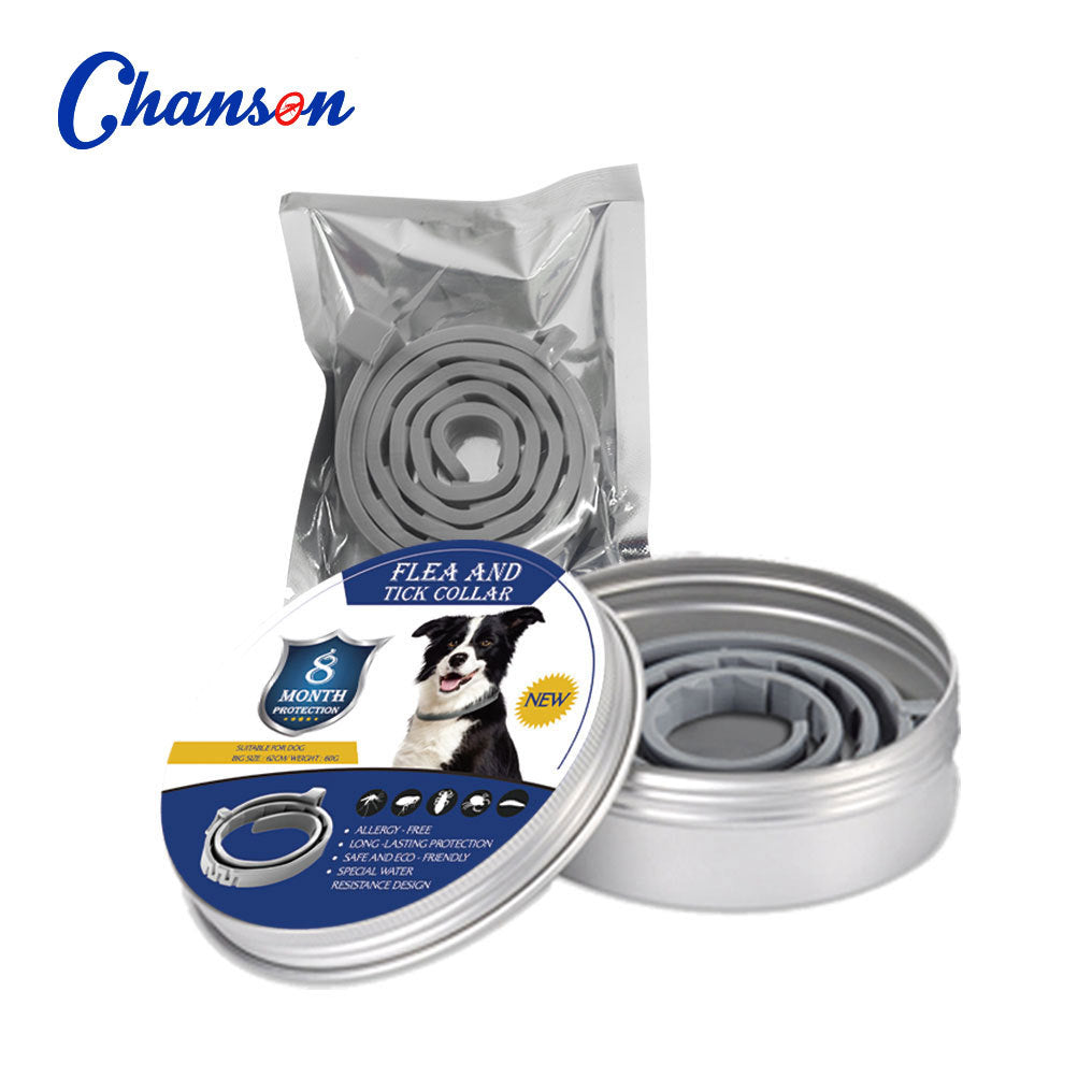 3-Pcs Blue 8-Month Flea and Tick Repellent Collar for Dogs and Cats – Waterproof, Adjustable &amp; Safe with Natural Herbal Oils(62cm)