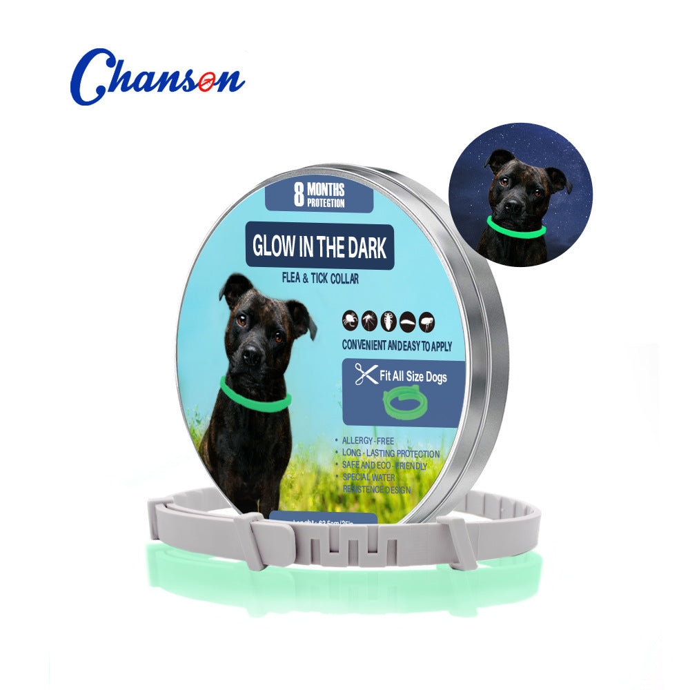 3-Pcs Luminous night 8-Month Flea and Tick Repellent Collar for Dogs and Cats – Waterproof, Adjustable & Safe with Natural Herbal Oils(62cm)