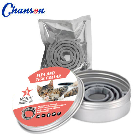 3-Pcs Pink 8-Month Flea and Tick Repellent Collar for Dogs and Cats – Waterproof, Adjustable &amp; Safe with Natural Herbal Oils(38cm)