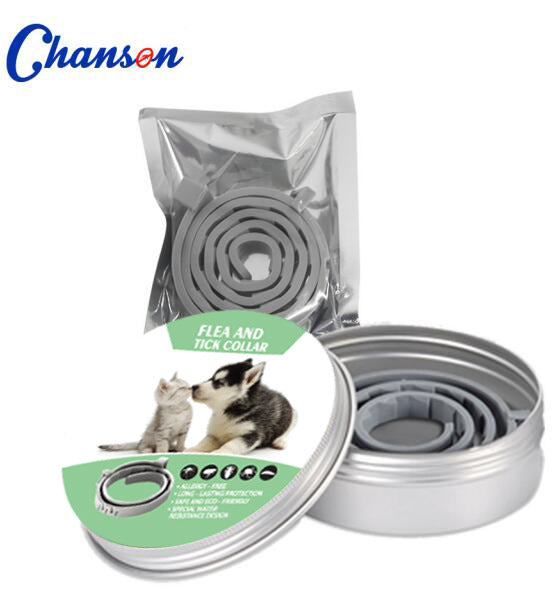 3-Pcs Green 8-Month Flea and Tick Repellent Collar for Dogs and Cats – Waterproof, Adjustable &amp; Safe with Natural Herbal Oils(38cm)