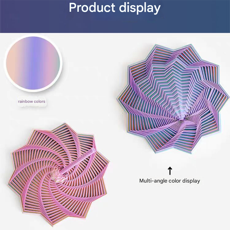 2-Pcs Candy color Smart 3D Printed Fidget Toy - Hexagonal Illusion Folding Desk Toy for Stress Relief & Focus