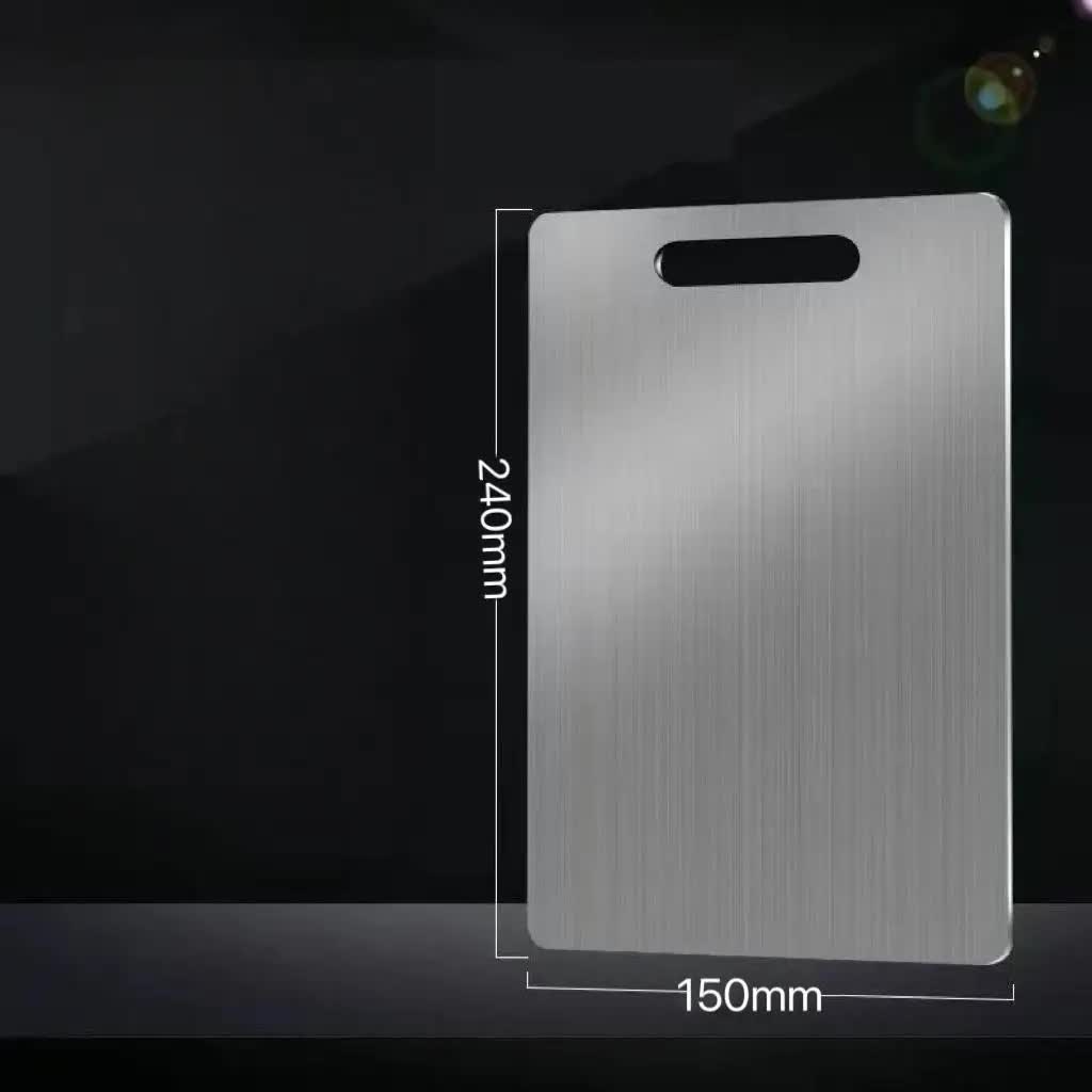 Dual-Sided Stainless Steel Chopping Board - Hygienic &amp; Durable Kitchen Cutting Board for Meat, Veggies &amp; More(14*25cm)
