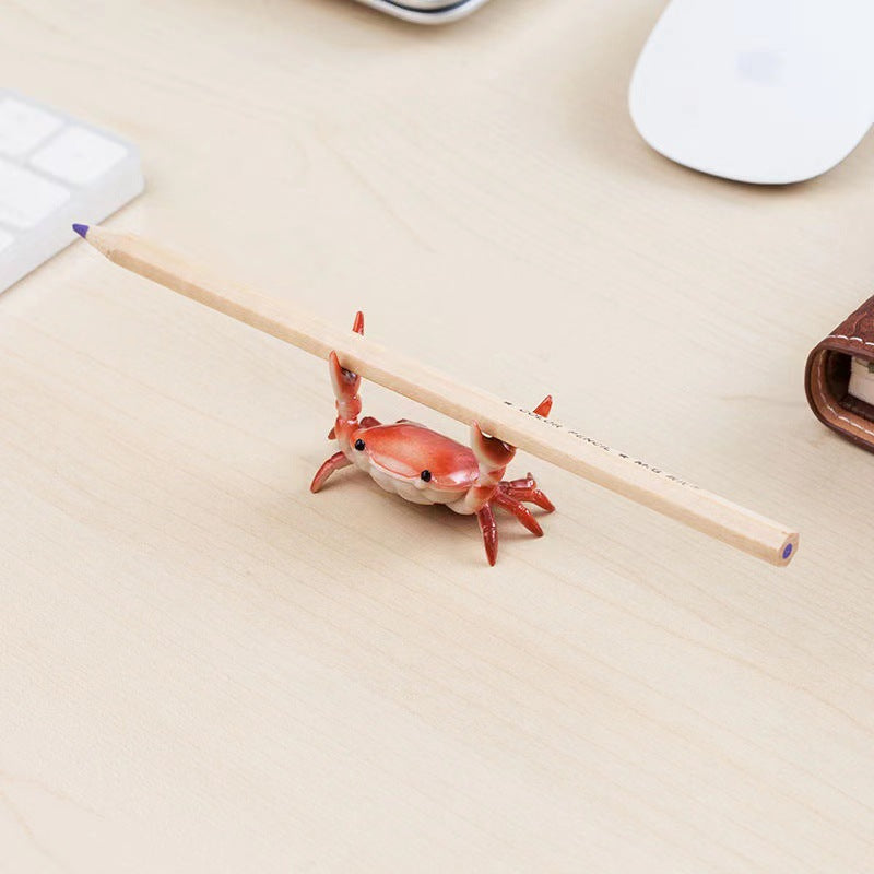 3-Pack Brown Creative Crab Pen Holders - Cute Desk Organizer & Phone Stand - Novelty Office Decor & Gift Idea