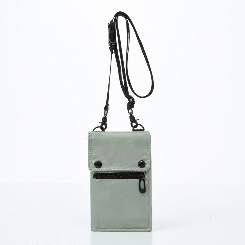 Grey Men's &amp; Women's Nylon Crossbody Phone Bag - Multi-purpose Splash-proof Shoulder Pouch for Travel &amp; Daily Use