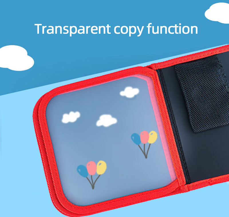 Green dinosaur Portable Reusable Drawing Board for Kids - erasable Doodle Book with Water Chalk Pens - Toddler Travel Activity Toy