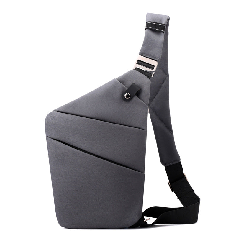 Dark grey Anti-theft Crossbody Sling Bag for Men &amp; Women - Slim, Lightweight Chest Shoulder Pack for Travel &amp; Daily Commute