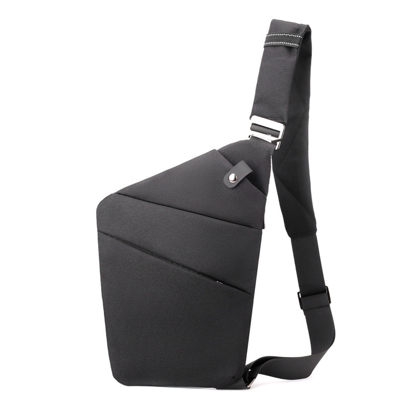 Black Anti-theft Crossbody Sling Bag for Men &amp; Women - Slim, Lightweight Chest Shoulder Pack for Travel &amp; Daily Commute