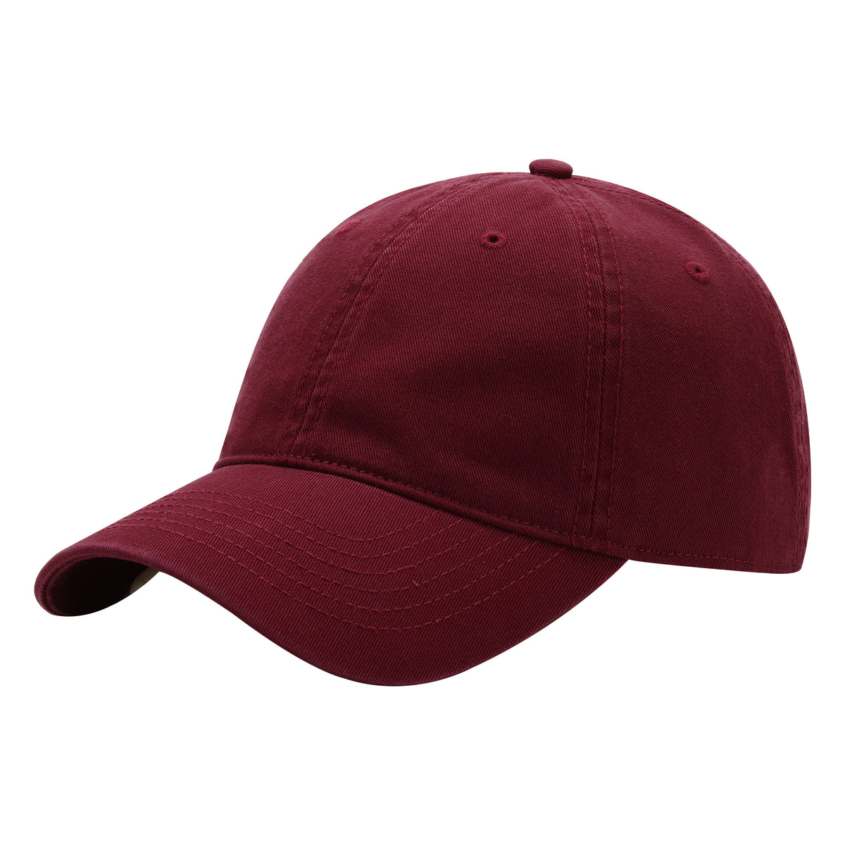 Wine red Premium Pure Cotton Quick-Dry Baseball Cap - Outdoor Sports &amp; Camping Sun Hat, Adjustable Fit(54-62cm)