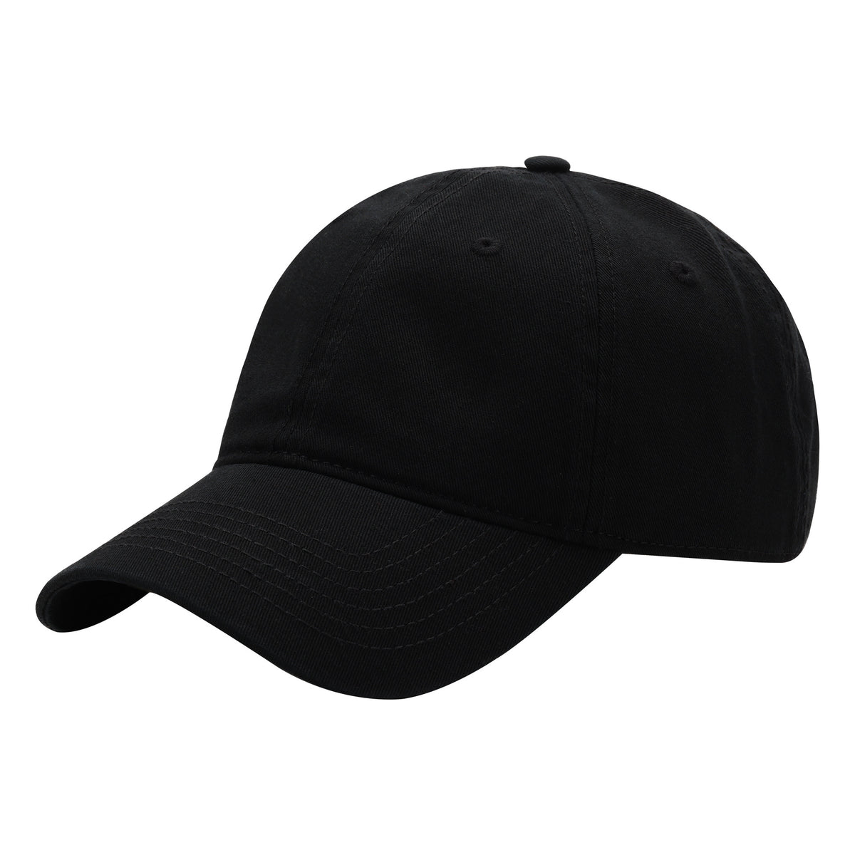 Black Premium Pure Cotton Quick-Dry Baseball Cap - Outdoor Sports &amp; Camping Sun Hat, Adjustable Fit(59-65cm)