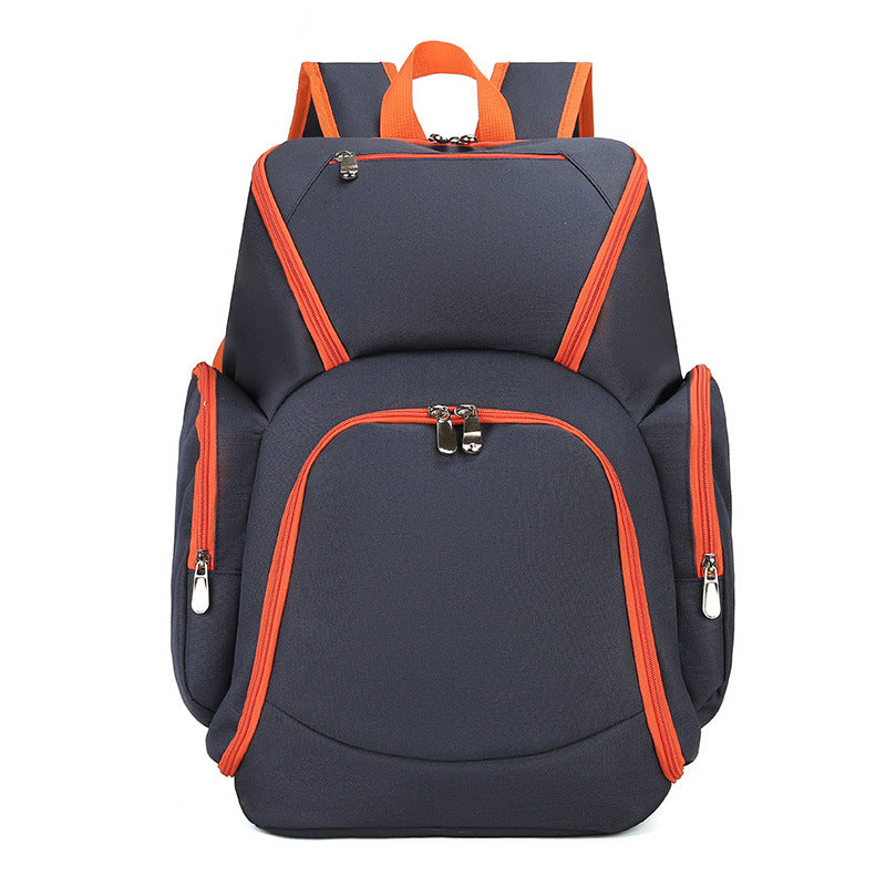 Navy blue Large Capacity Oxford Cloth Basketball Backpack - Waterproof Gym & Travel Bag for Men & Women with S-Type Straps