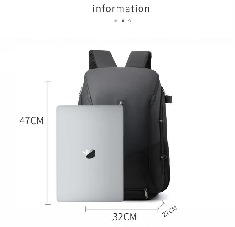 Black Multi-functional Sports Backpack for Men & Women - Waterproof Basketball, Badminton, Tennis & Soccer Bag with Shoe Compartment + Net