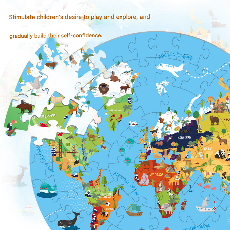 Dog Jigsaw puzzle Round Cardboard 70-Piece Jigsaw Puzzle - Educational Kids Puzzle Toy, Fun & Engaging