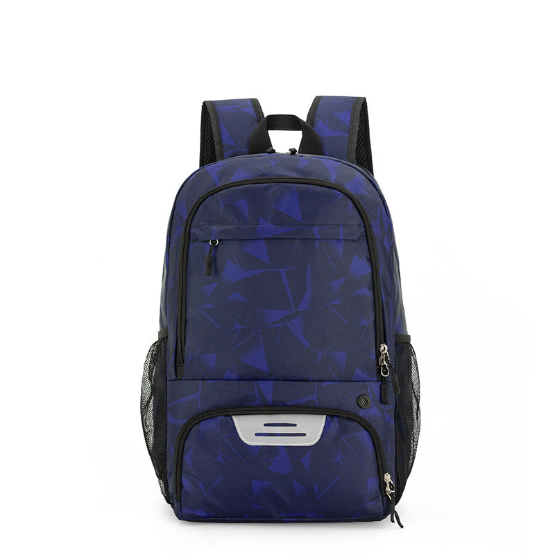 Dark blue Sports Backpack with Separate Shoe &amp; Ball Compartments - Waterproof Gym Bag for Basketball, Soccer, Travel &amp; Daily Use