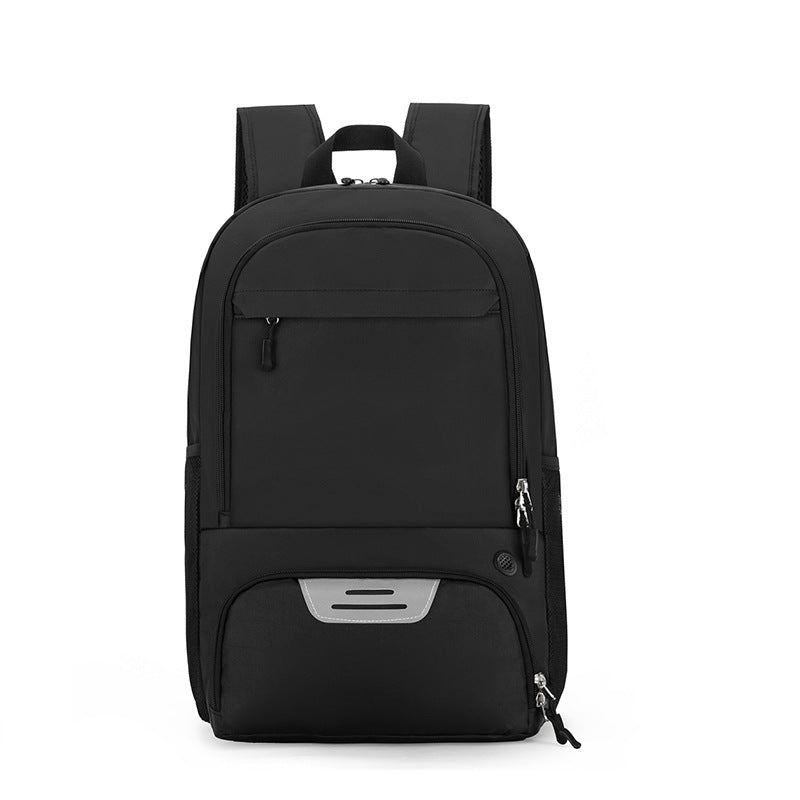 Black Sports Backpack with Separate Shoe &amp; Ball Compartments - Waterproof Gym Bag for Basketball, Soccer, Travel &amp; Daily Use