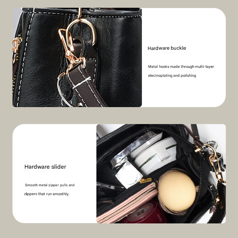 Pink Fashion Women's Bucket Bag - Summer Crossbody Shoulder Handbag with Keychain