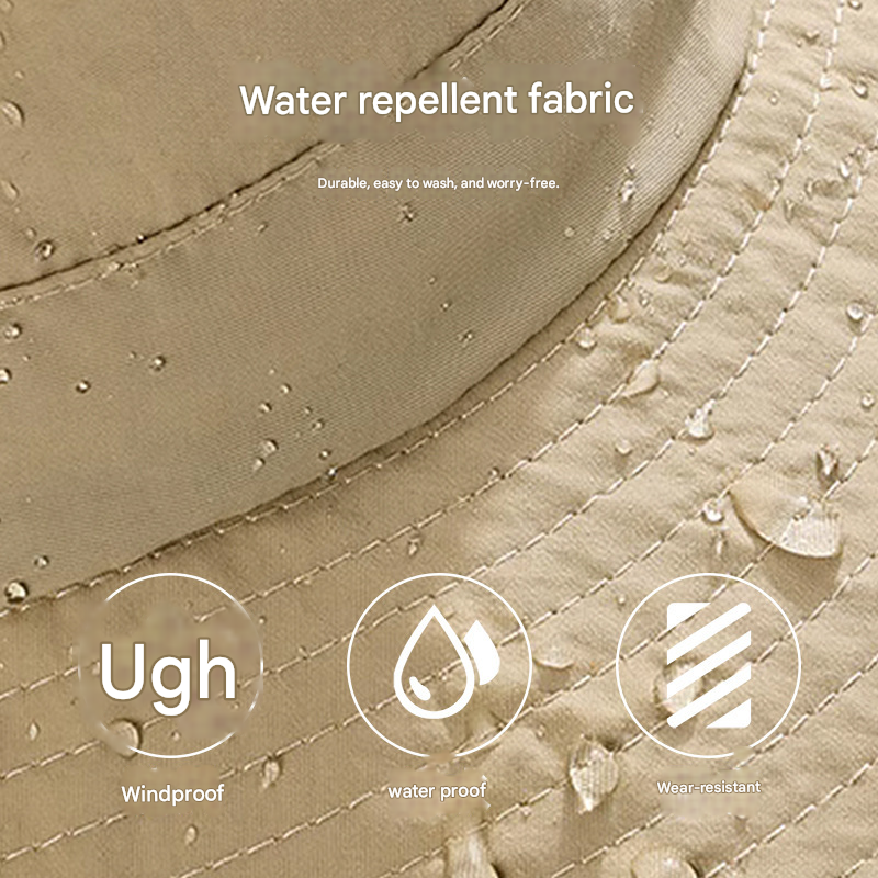 Green Quick-Dry Sun Protection Bucket Hat for Men - Breathable Outdoor Hiking & Fishing Cap with Wide Brim