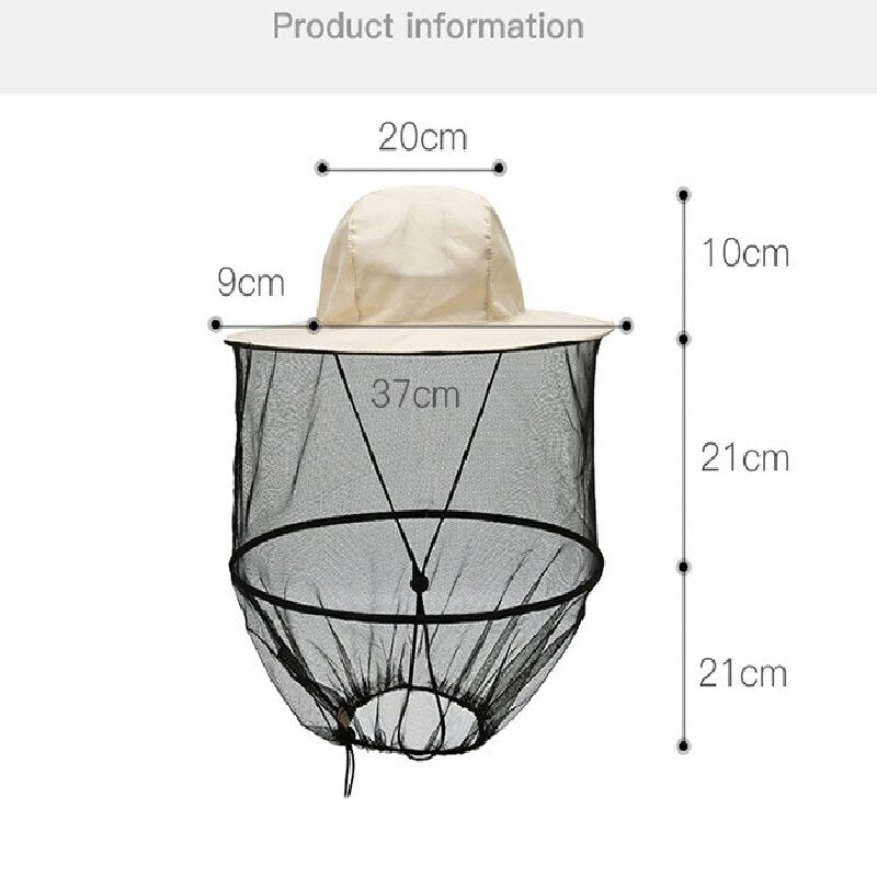 Summer leaf camouflage Outdoor Fishing Hat with Mesh Head Net Sun Protection Bucket Cap Anti-Mosquito Fly Guard for Gardening Hiking & Beekeeping