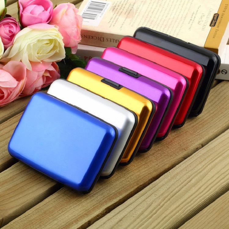 3-Pcs Green Slim Aluminium Credit Card Holder RFID Blocking Wallet Hard Shell Case Business Card Organiser Lightweight Pocket Size for Everyday Use