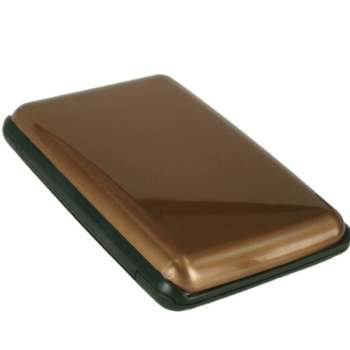 3-Pcs Brown Slim Aluminium Credit Card Holder RFID Blocking Wallet Hard Shell Case Business Card Organiser Lightweight Pocket Size for Everyday Use