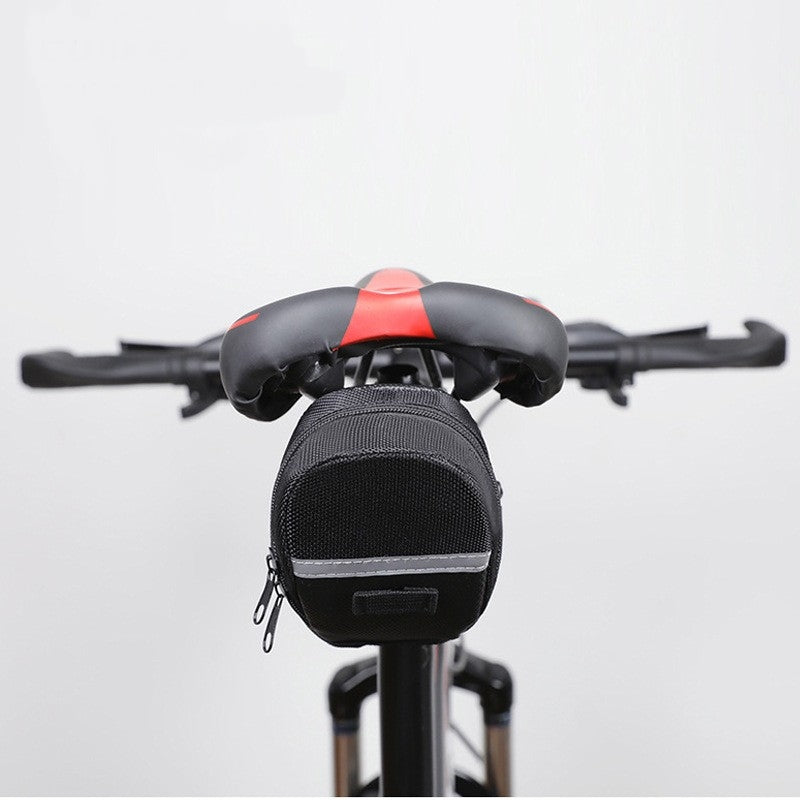 Blue Water Resistant Bicycle Saddle Bag Under Seat Wedge Pack with Reflective Strip and Quick Release Strap for MTB Road Bikes