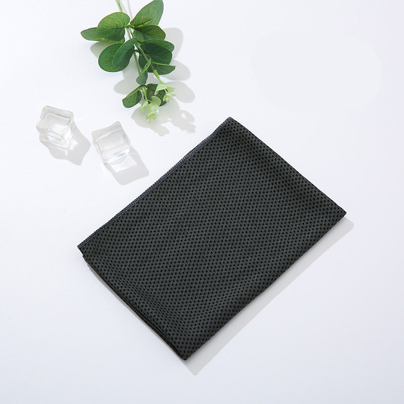 Black 5 Pack Instant Cooling Towel Set Soft Breathable Sports Sweat Towel for Gym Yoga Running Hiking and Outdoor Activities 30x80cm