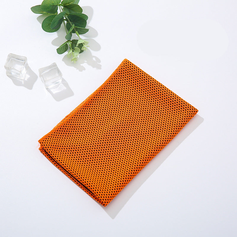Orange 5 Pack Instant Cooling Towel Set Soft Breathable Sports Sweat Towel for Gym Yoga Running Hiking and Outdoor Activities 30x80cm