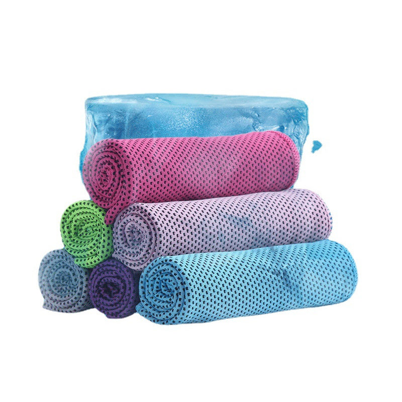 Orange 5 Pack Instant Cooling Towel Set Soft Breathable Sports Sweat Towel for Gym Yoga Running Hiking and Outdoor Activities 30x80cm