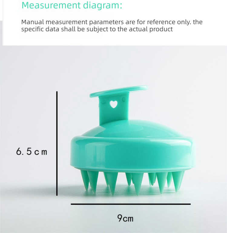 5-Pcs Green Soft Scalp Massager Shampoo Brush with Detachable Bristles Handheld Hair Scrubber for Deep Cleaning and Head Massage