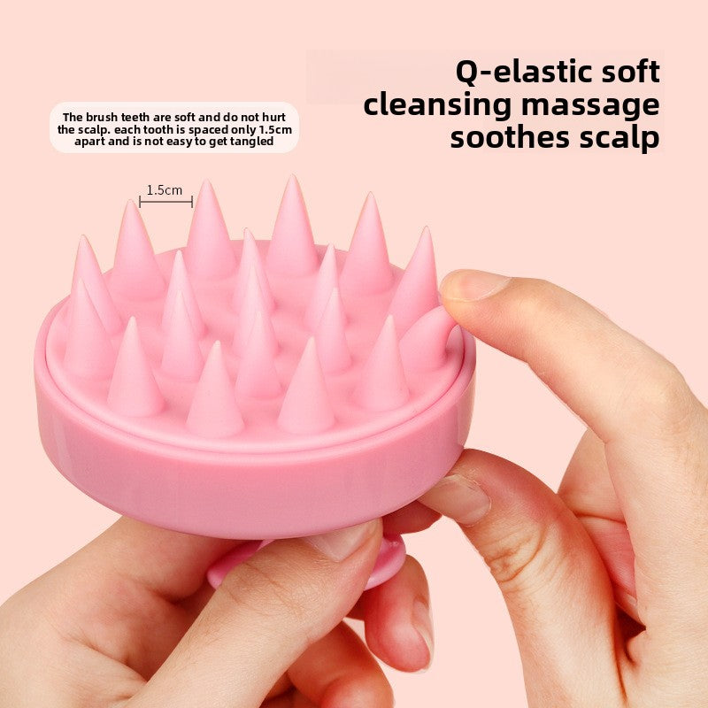 5-Pcs Purple Soft Scalp Massager Shampoo Brush with Detachable Bristles Handheld Hair Scrubber for Deep Cleaning and Head Massage