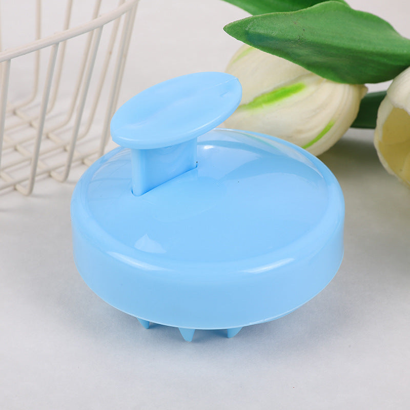 5-Pcs Blue Soft Scalp Massager Shampoo Brush with Detachable Bristles Handheld Hair Scrubber for Deep Cleaning and Head Massage