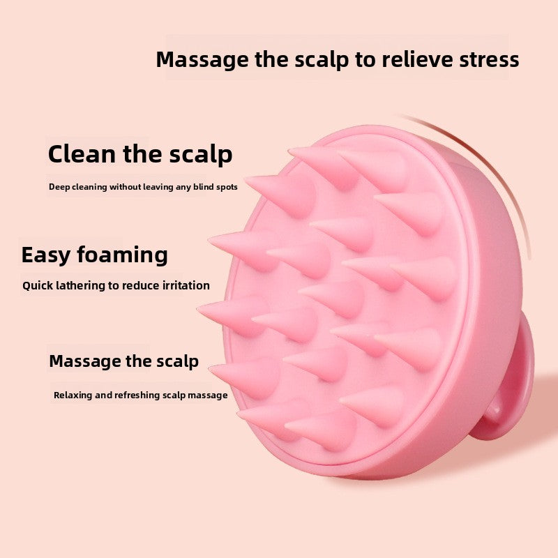 5-Pcs Black Soft Scalp Massager Shampoo Brush with Detachable Bristles Handheld Hair Scrubber for Deep Cleaning and Head Massage