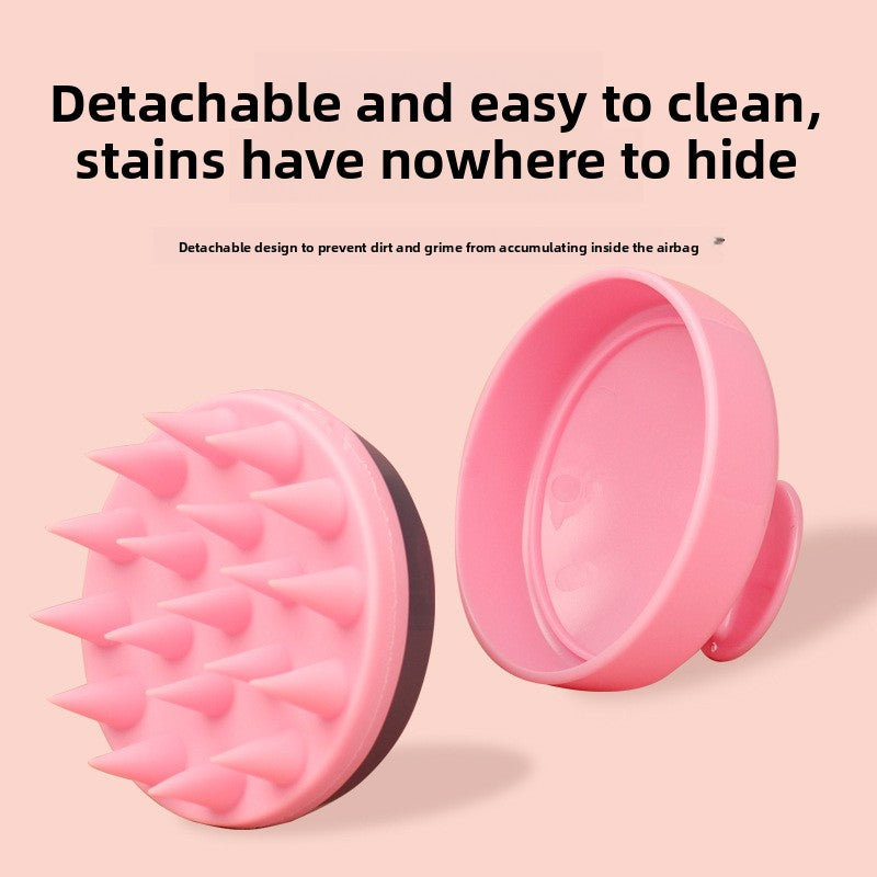 5-Pcs Yellow Soft Scalp Massager Shampoo Brush with Detachable Bristles Handheld Hair Scrubber for Deep Cleaning and Head Massage