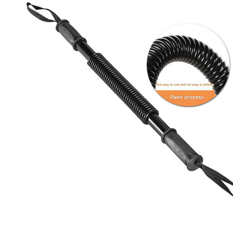 Black Power Twister Bar Upper Body Workout Equipment Chest Expander Arm Strengthener Spring Exerciser for Men Home Gym(20kg)