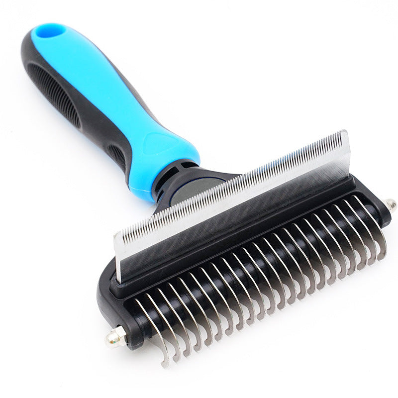 Sky blue Pet Grooming Comb – Fine Toothed Side for Hair Removal and Detangling, Ideal for Dogs with Long or Thick Coats in Australia