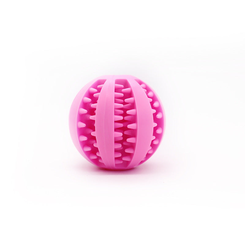 Pink TPR Dog Chew Ball Set – 3-Piece Size Combination (Small, Medium, Large) with Food Hiding Design for Teeth Cleaning and Mental Stimulation in Australia