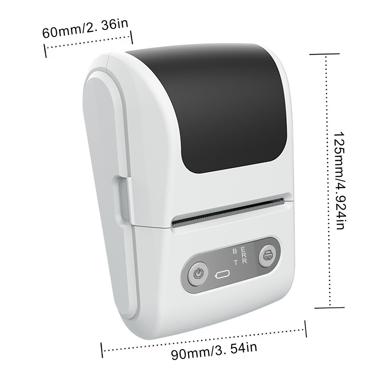 White Portable Bluetooth Thermal Label Printer – Compact, Ink-Free Mini Label Maker for Home, Office, and Small Business Use in Australia