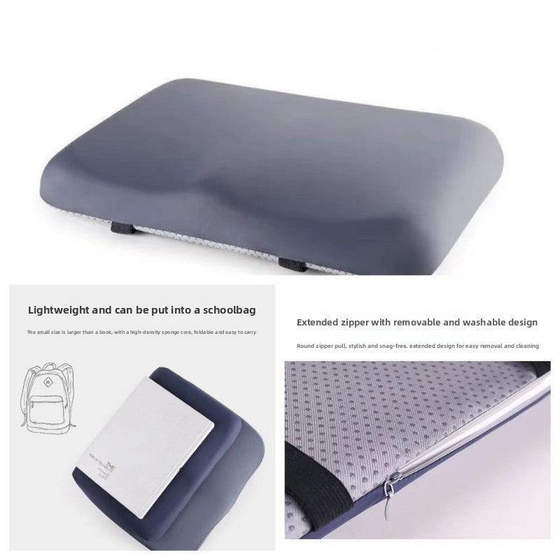 Light blue Ergonomic Memory Foam Student Seat Cushion – 34×24×5cm, Breathable & Anti-Slip Design for Long-Term Sitting Comfort in Classrooms | Ideal for Primary and Secondary School Students