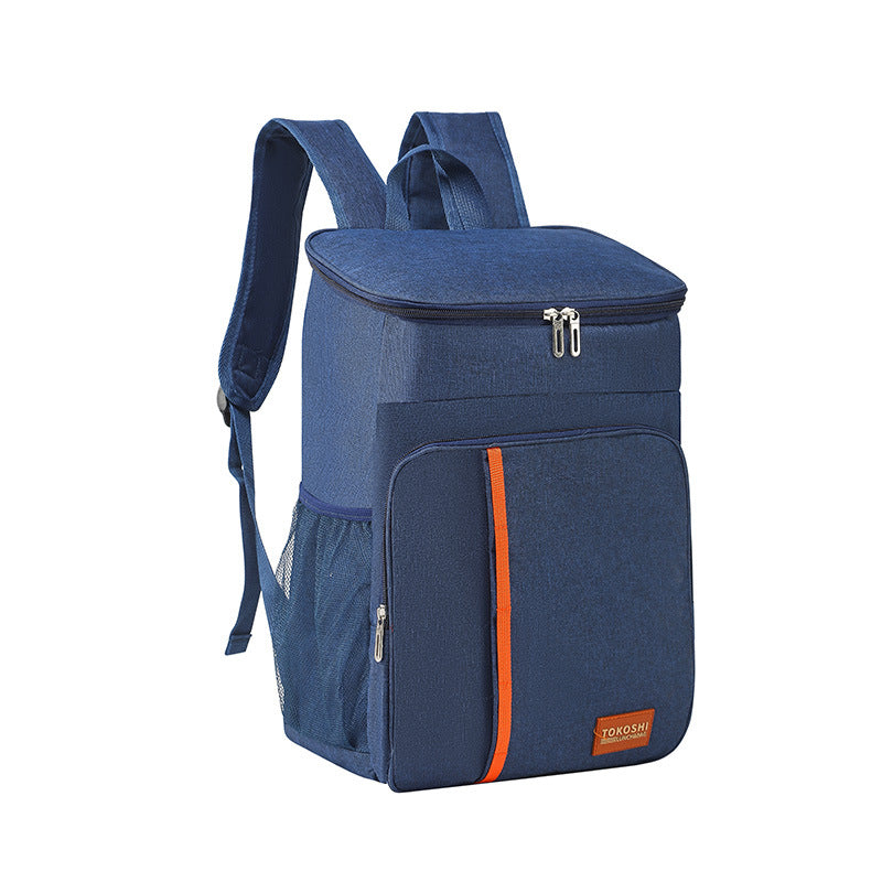 Navy blue Large Capacity Insulated Cooler Backpack 20.5L Leakproof Thermal Lunch Bag Waterproof Soft Sided Cooling Rucksack for Camping Picnic Beach &amp; Work